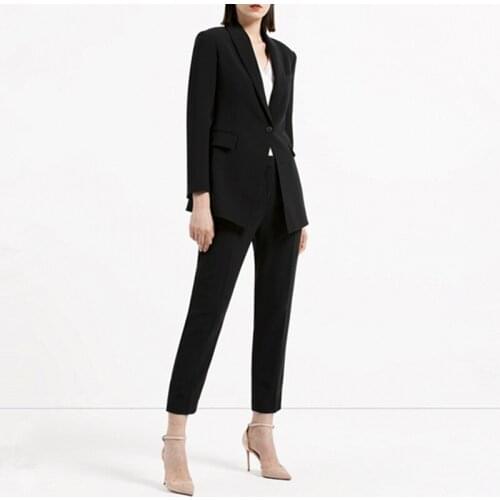 Jacket+pants womens suit two-piece blazer pencil pants womens casual office lady professional wear custom mad костюм женский