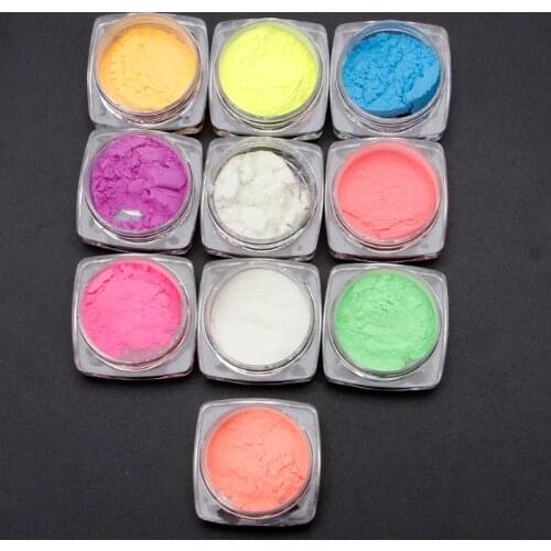 10 Colors Luminous Powder Resin Pigment Dye UV Resin Epoxy DIY Making Jewelry T84A