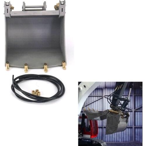 Rc Excavator LESU AC360 C374 Hydraulic Excavator Toys Metal Hydraulic Open + Close Dig Bucket For 1/14 Remote Control Model