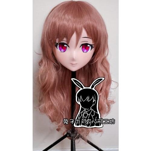 RB7117)Customize Full Head Quality Handmade Female/Girl Resin Japanese Anime Cartoon Character Kig Cosplay Kigurumi Mask