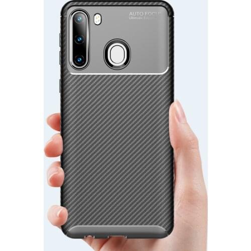 Luxury Case For Samsung Galaxy A01 A21 A51 A71 A81 A91 S20 Plus Ultra Soft Silicone Carbon Fiber Protection Back Shockproof Case