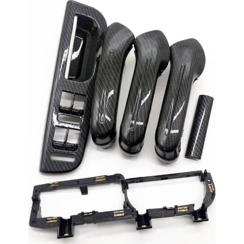SKTOO Carbon Fiber Style Interior Grab Handle Inside door handle for: 1999-2004 Volkswagen Bora Golf 4 MK4 for Jetta