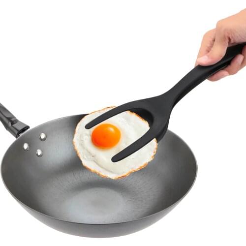 NICEYARD Silicone Non-Stick Fried Egg Turners Pizza Steak Flip Shovel Frying Egg Spatula 2 in 1 Utensils Kitchen Tools