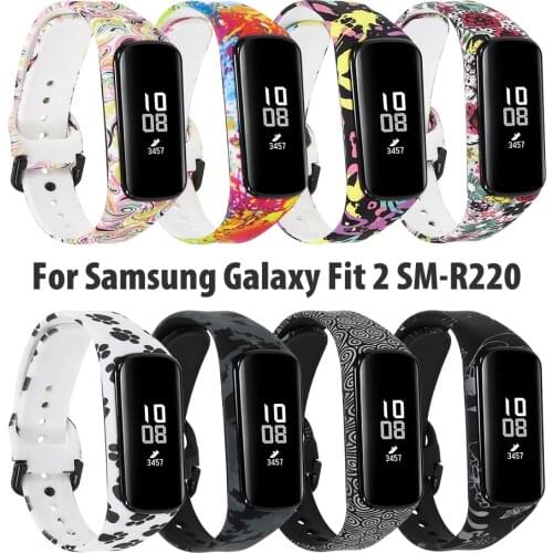Sport Silicone Replacement Band Strap for Samsung Galaxy Fit 2 SM-R220 Wristband Bracelet Accessory for Galaxy Fit 2 Correa