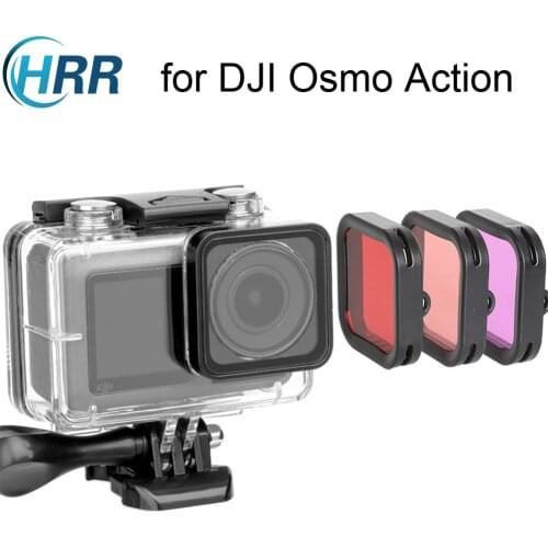For DJI Osmo Action Camera Waterproof Case 200FT/60M Underwater Diving Protective Housing with Red Filter Accessories