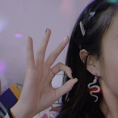 Trendy Vintage Snake Shape Dangle Earrings for Women Girl Retro Drop Earrings Cute Small Object Earring Jewelry Bijoux