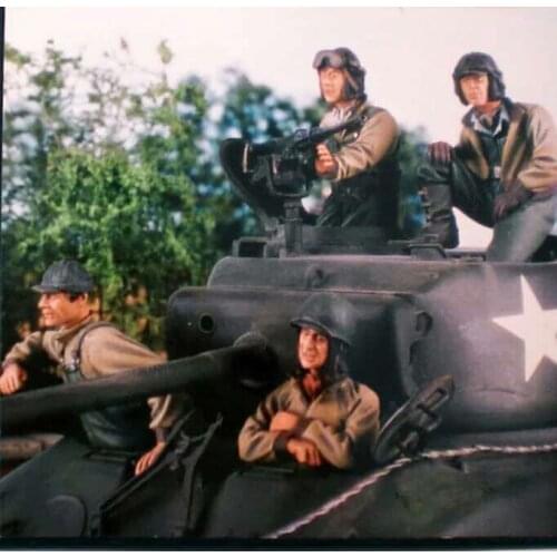 1/35 Resin Figure Building Kit U.S. 4 Tankers