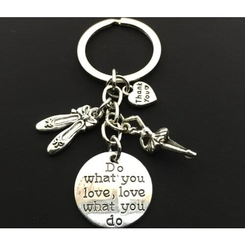 1 piece of jewelry that you love I love dancing keychain ballerina key ring ballet gift female dancer jewelry
