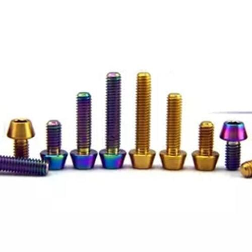 1pcs M8x40mm Titanium alloy screw Cone head machine screws Titaniums bolt Dial before dialing Limit tension bolts