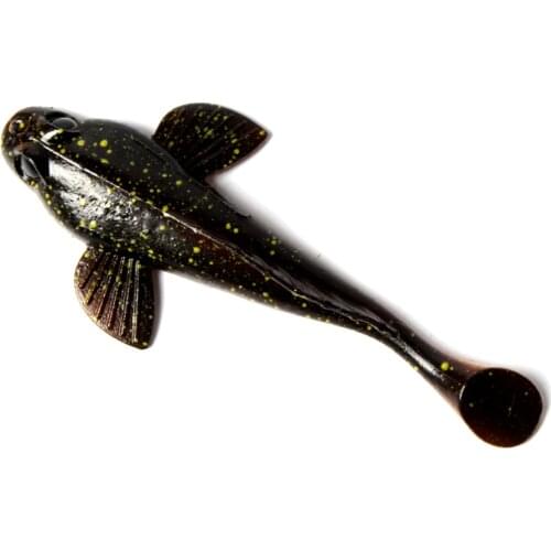 1pc Goby Softbait Fishing Lure Swimbaits 17g 12cm Black Minnow Jumping Dark Sleeper Jig Bass Lure Pesca Leurre Souple Brochet