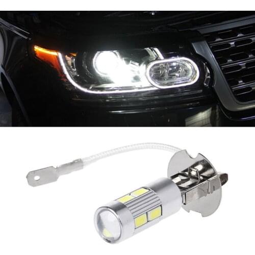2PCS/Lot Car Light H3 LED High Power Long Lifespan LED Fog Running Light Bulb 10SMD 5630 5730 Super Bright LED Auto Bulb #272121