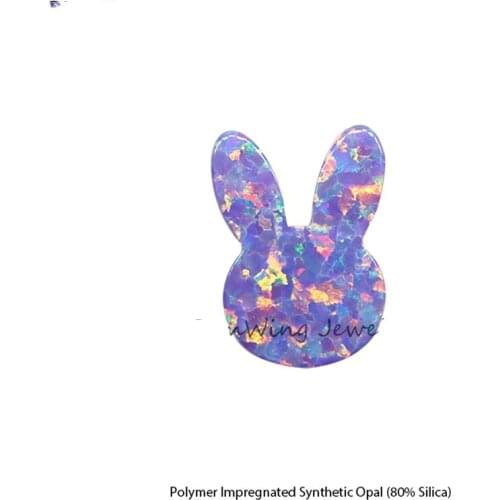 50PCS/lot 9X12mm hot sales neo-classical Rabbit Head Synthetic Fire Opal Necklace Cute Lab created opal beads for gifts