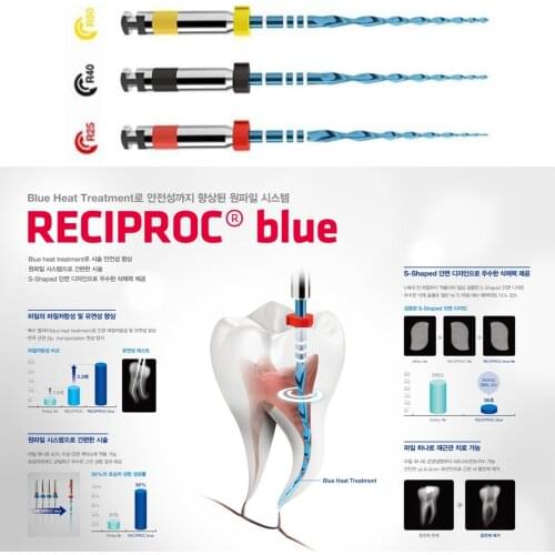 6Pics 25MM R25 Dentist Dentistry Teeth Whitening Niti Materials Dental Reciproc Blue Endo Rotary File Implant Treatment Tools
