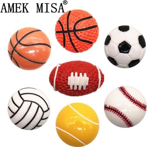 Simulation Ball Style Shoe Accessories 2020 Novel Shoe Buckle Charms 3D Resin Croc Shoe Decoration fit jibz Kids Party X-mas