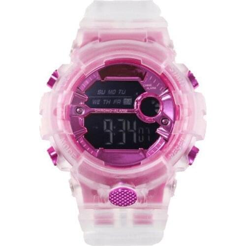 Children Sport Watch for Girls Boys Teens Kid Digital Electronic Clocks Wristwatch Transparent Jelly Waterproof Swim