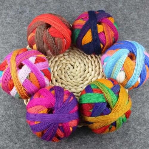 Long Dyed Magic Yarn Ball 800 meters Wool Rainbow Thread for Hand Knitting Shawl Scarf Fashion Gradient Crochet Yarn