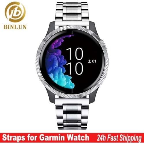 For Garmin Vivomove Strap Fenix Strap Metal Milanese Forerunner Watchband stainless steel Straps for Samsung Huawei Correa