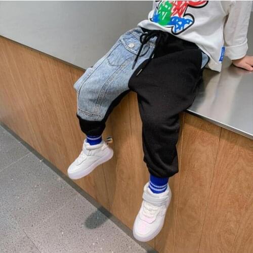Boys Jeans for Kids Spring Autumn Trousers Double color Children Jeans Kids Fashion Denim Pants Baby Girls Jean Infant Clothing