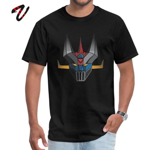 Cotton Tops T Shirt Mens Tshirt Great Mazinger Full Leisure Short Sleeve Black Tees Summer Fall O-Neck Clothes Striped T-shirt