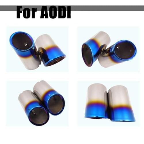 For audi A1 A3 A4L Q5 Muffler Exhaust auto accessories Tail Throat Liner pipe car shape exhaust tail pipe muffler tail end univ