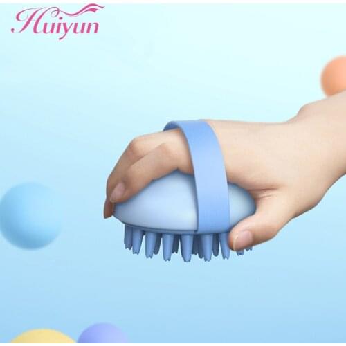 Huiyun Silicone Head Body Scalp Massage Wet Dry Brush Silicone Shampoo Brushes Hair Washing Comb Shower Brush Bath SPA Massage