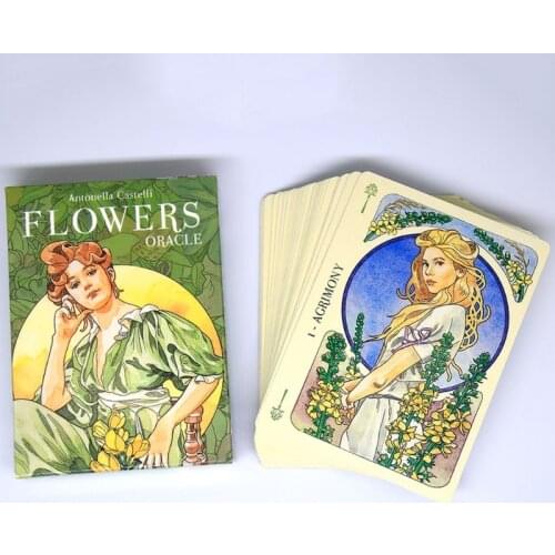 Flowers Oracle Card 38 Cards Deck Tarot Full English Family Party Board Game Dropship
