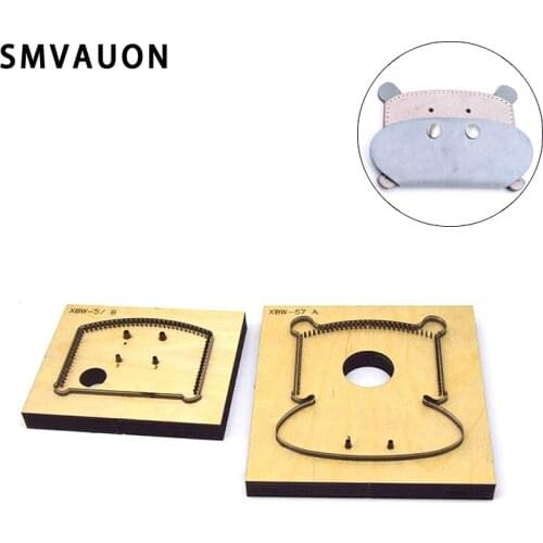 Leather Die Cutter DIY Hippo Coin Purse Credit Card Holder Wallet Japan Steel Punch Cut Mold Wood Die For Leather Craft