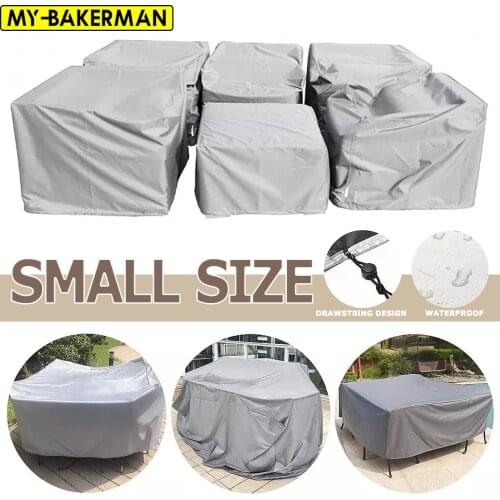 Small Size Outdoor Waterproof Cover Patio Garden Furniture Cover Rain and Snow Chair Cover Sofa Table and Chair Dust Cover