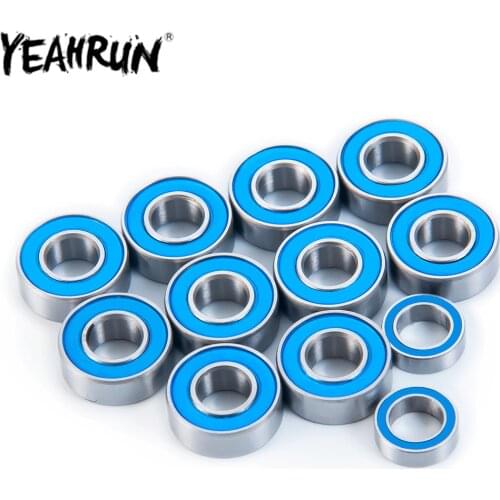 YEAHRUN 12PCS Bearing Set Complete Ball Bearing Kit for Tamiya Blackfoot, Mud Blaster & Fast Attack Upgrade Parts