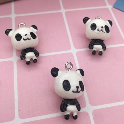 Lets start!Cute resin animal charms. 3D resin kawaii,standing panda,animal three-D pendant for key chain/phone decoration,DIY