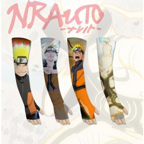 NARUTO Arm Warmers Cartoon Anime Sunscreen Sleeves Icy Breathable Cycling Arm Guard UV-proof Unisex Christmas Birthday Gift