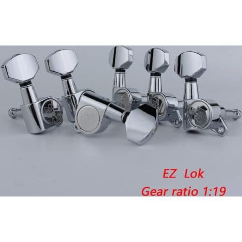 NEW Wilkinson WJN07 Electric Guitar Machine Heads Tuners Gear ratio 1:19 for ST or TL Chrome Silver Tuning Pegs