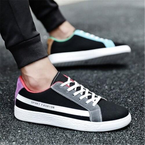 2018 spring new breathable canvas shoes mens casual shoes Hombre adulto corriendo mens lace fashion running shoes