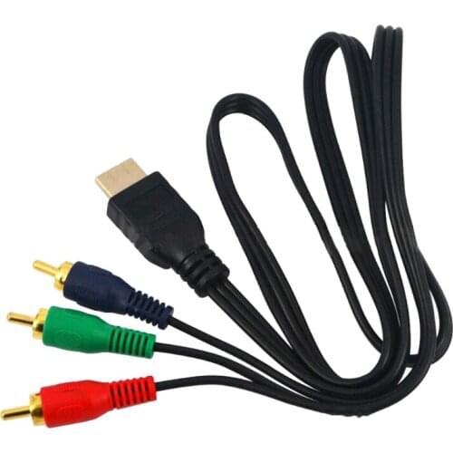P82A HDMI-compatible to RCA TV Cable Male to 3 RCA Male AV Cable Video Component Converter Adapter 1080P Cable Black