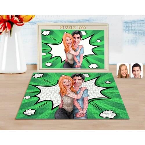 Personalized Valentine Caricature of 1000 Piece Professional Puzzle-85