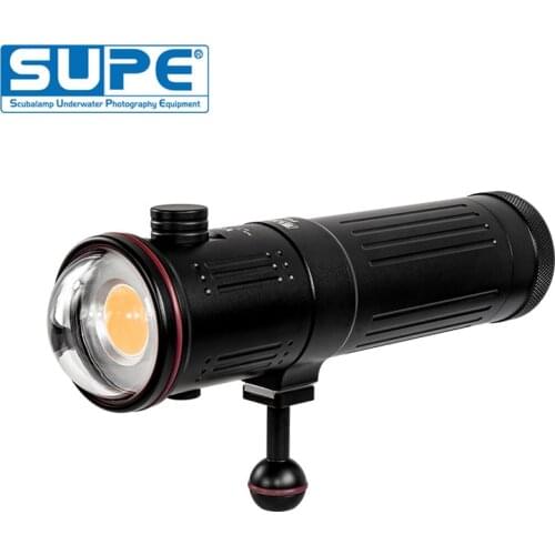 SUPE Scubalamp V7K PRO 15000-Lumens Underwater Photo Video Light Scuba Diving Search Light Beam Angle 120 Dual&Rotation 4 mode