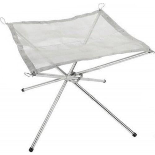 Portable Foldable Fire Pit Bonfire Mesh Stand for Outdoor Camping Patio BBQ Campfire Fire Rack Fire Frame Rack Stainless Steel