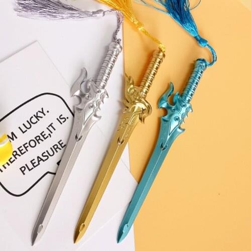 24 Pcs Creative Cartoon Student Hanging Tassel Sword Gel Pen Student Writing Office Stationery Signature Pen Wholesale