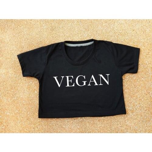 Skuggnas New Arrival Vegan crop top Vegan t shirt Aesthetic Clothing Crop tee Cropped tops for Women Fashion t shrits drop ship