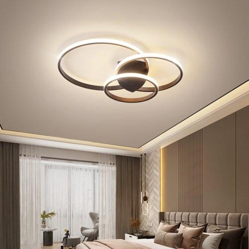 LED Chandelier Modern for the Living Room Kitchen Dining Table Bedroom Circle White Black Ceiling Pendant Lamp Home Lighting