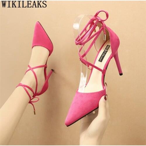 Strappy Heels Summer Shoes Woman Lace Up Heels 2020 Dress Shoes Womens Fashion Party Shoes for Women Fetish High Heels Sexy Buty
