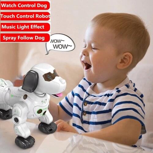 Touch & Watch Control 2-to-1 Smart Robot Dog Can Sing Dance Action Programm Speak Gesture Control RC Pet Dog With Eye Flash Fart