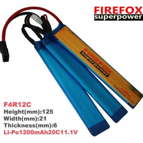 1pcs 100% Orginal FireFox 11.1V 1200mAh Li-Po Polymer 3 cell Battery 20C F4R12C Drop shipping