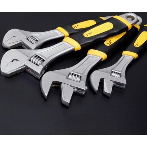 12 inch Adjustable Ratchet wrench large Open End Wrench Universal Spanner Repair Tools Key Nut Wrench Home Hand Tools