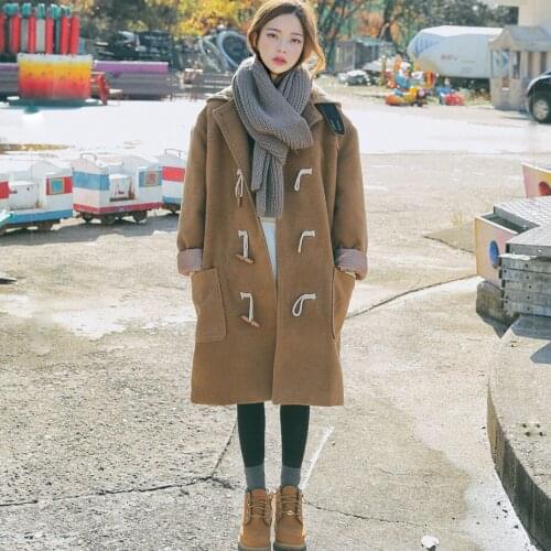 2018 Cotton Full Long Solid Lace Real Abrigo Mujer Sobretudo Autumn And Winter New Joker Overcoat Hat Horn Buckle Loose Coat