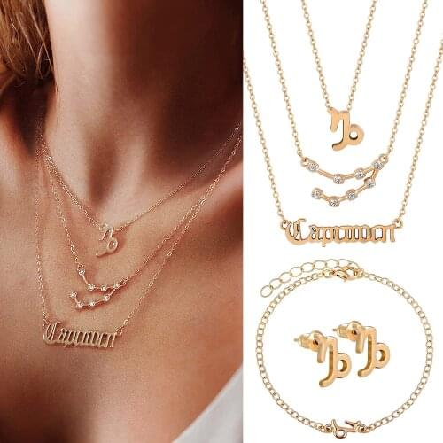 5Pcs/Set 12 Constellation Charm Necklace Zodiac Sign Pendant Necklaces Leo Scorpio Aries Cancer Cardboard Necklace Jewelry Gifts