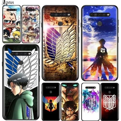 Anime Attack On Titan for LG G8 G8S G8X V30 V35 V40 V50 V60 ThinQ Q60 K40 K50 K30 K41 K51 K61 K71 K22 Black Phone Case