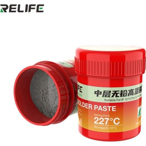 RELIFE RL- 406 227°C Lead-Free Hight Temperature Solder Paste Middle Layer Tin Planting For Iphone 12Pro Max Motherboard Repair