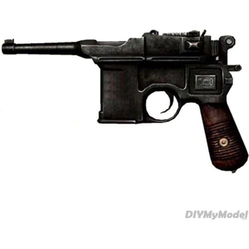 DIYMyModeI Paper Model Gun Mauser Pistol 1:1 Firearms Handmade Waterproof Kid Diy Educational Toy