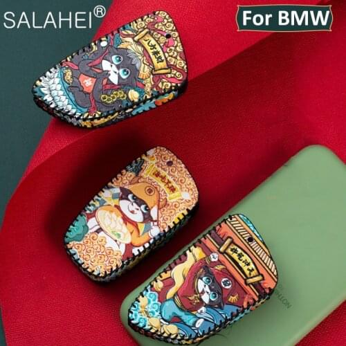 Genuine Leather Car Key Cover Case For BMW 1 2 3 4 5 6 7 Series X1 X3 X4 X5 X6 F30 F34 F10 F07 F20 G30 F15 F16 Accessories
